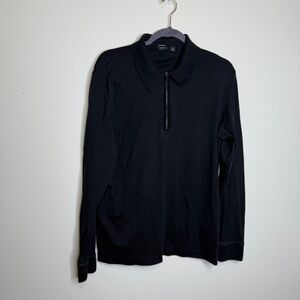 Hugo Boss Black Long Sleeve Shirt Pima cotton, half zip